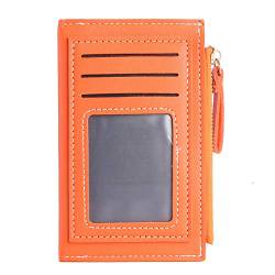 LYEAA Kreditkartenfächer, tragbar, lässig, modisch, Damen, Clutch, Geldbörse, Geldbörse mit Reißverschluss, for weibliche Mädchen, Festival-Geschenke, Orange, Casual von LYEAA