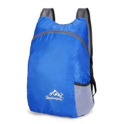 LYEAA Leichter, faltbarer Rucksack, OutdoorReisen, wasserdichter Tagesrucksack, Sport, Reisen, Camping, Wandern, for Männer, Frauen, Kinder, Outdoor, Camping, Reisen, Radfahren, blau, Einheitsgröße von LYEAA