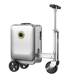LYFDPN Cycling Suitcases Can Automatically Follow The 20-inch Luggage with A Speed of 13km/h and Large Capacity Carry On Luggage Easy to Move (Silver) von LYFDPN