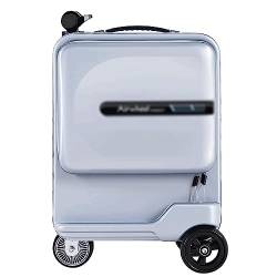 LYFDPN Electric Luggage Portable Cycling Boarding Suitcases 20/24 Inch Hard Edge Carry On Luggage Safety Anti-Theft Luggage Easy to Move (Silver) von LYFDPN