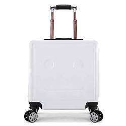 LYFDPN Practical Luggage Suitcases with Wheels Carry On Luggage Adjustable Trolley Suitcase for Travel Business Trip Boarding Luggage Easy to Move (White) von LYFDPN