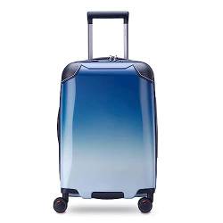LYFDPN Practical Luggage Suitcases with Wheels Carry On Luggage Smart Safety Opening and Closing Design Suitcase UsbLuggage Easy to Move (Blue and White 20 in) von LYFDPN