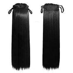 Frauen Synthetische Hanfu Stirnband Haar Verlängerung Chinesischen Stil Cosplay Antike Haarteil Haar Zubehör Kopfschmuck Schwarz (Color : 6) von LYHHGS