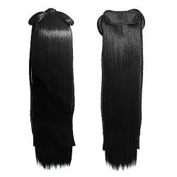 Frauen Synthetische Hanfu Stirnband Haar Verlängerung Chinesischen Stil Cosplay Antike Haarteil Haar Zubehör Kopfschmuck Schwarz (Color : Wig H) von LYHHGS