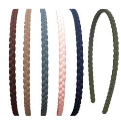 6 Stück Kunststoff-Stirnbänder Dünne Haarbänder Stirnband Kunststoff für Mädchen und Damen(6 Farben) von LYITZW
