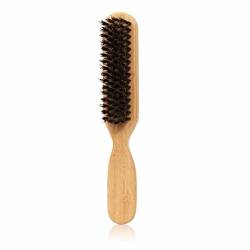Haarbürste mit Wildschweinborsten, Bartbürste für Männer-Gesichtshaare – Glättet und fördert das Bartwachstum, arbeitet mit natürlichem Bartöl und Bart-Styling-Balsam, um den Bart weicher zu achen von LYNSAY