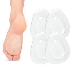 LYQNIHOB 4er Pack Gel-Mittelfußpolster für Frauen und Männer - Kissen zur Schmerzlinderung, Hornhaut und Druckstellen an den Fußballen - Einlegesohlen für komfortablere Schuhe von LYQNIHOB