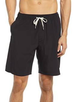 LYRIKER Badehose Herren Badeshorts Männer Kurze Hose Sporthose kurz Sport Shorts, Schwarz XS von LYRIKER