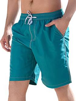 LYRIKER Badehose Herren Badeshorts Männer Schwimmhose Quick Dry, Grün M von LYRIKER