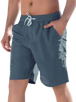 LYRIKER Badehose Herren Badeshorts für Männer Sporthose Kurz, Dunkelgrau 3XL von LYRIKER