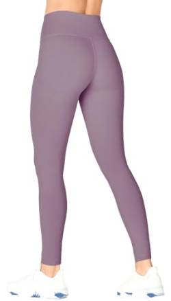 LYRIKER Leggings Damen High Waist Blickdicht Leggins Sporthose Lang Sportleggins Lila M von LYRIKER