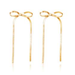 Dangle Schleifen Ohrringe für Damen, Long Bow Earrings for Women Girls, Schleife Ribbon Earrings Schmuck Ohrringe lange for Wedding Trendy Jewelry von LYTOPTOP