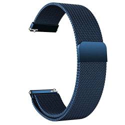 LYYLTX Edelstahl Mesh Uhrenarmband Metall Ersatz Armband Magnetverschluss Smartwatch Schnellverschluss Watch Uhren Ersatzband Für Damen Herren 14mm 16mm18mm 20mm 22mm 24mm (14mm,Blue) von LYYLTX