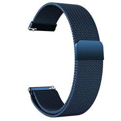 LYYLTX Edelstahl Mesh Uhrenarmband Metall Ersatz Armband Magnetverschluss Smartwatch Schnellverschluss Watch Uhren Ersatzband Für Damen Herren 14mm 16mm18mm 20mm 22mm 24mm (20mm,Blue) von LYYLTX