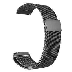 LYYLTX Edelstahl Mesh Uhrenarmband Metall Schnellverschluss Magnetverschluss Einstellbar Ersatz Armband Smartwatch Edelstahlarmband Breite16mm/18mm/20mm/22mm/24mm Für Damen Herren (22mm,Grau) von LYYLTX