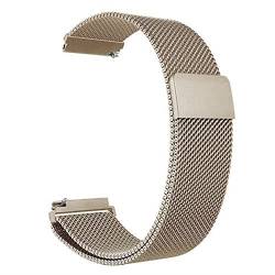 LYYLTX Edelstahl Mesh Uhrenarmband Metall Schnellverschluss Magnetverschluss Einstellbar Ersatz Armband Smartwatch Edelstahlarmband Breite16mm/18mm/20mm/22mm/24mm Für Damen Herren (24mm,Retro Gold) von LYYLTX