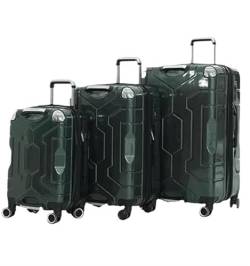 LZDLNB Koffergepäck, 3-teiliges Gepäckset, Koffer mit großem Fassungsvermögen, Handgepäck, Koffer, aufgegebenes Gepäck, Koffer mit Rollen von LZDLNB