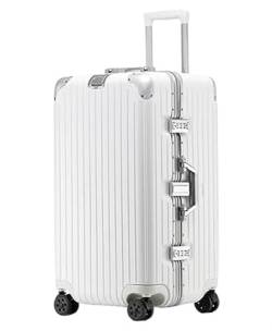 LZDLNB Koffergepäck, Handgepäck, Hartschale mit Aluminiumrahmen, Spinner-Räder, verriegelbarer Koffer, aufgegebenes Gepäck, Koffer mit Rollen von LZDLNB
