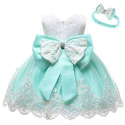 LZH Baby Mädchen Spitzenkleid Bowknot Blume Kleider Hochzeitswettbewerb Taufe Tutu Kleid von LZH