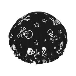 Furry Cute Skull Shower Cap, Reusable Shower Caps, Waterproof Hair Cap for Women, Men, Showers, Spas, Salons von LZNJZ