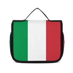 Reise-Kulturbeutel, tragbare Make-up-Tasche, italienische Flagge, Kulturbeutel für Damen und Herren, Italien-Flagge, 22.5x18.5cm von LZNJZ