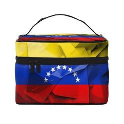 Reise-Make-up-Tasche, tragbarer Kulturbeutel mit venezolanischer Flagge, Kulturbeutel für Damen und Herren, Venezianische Flagge, Einheitsgröße von LZNJZ