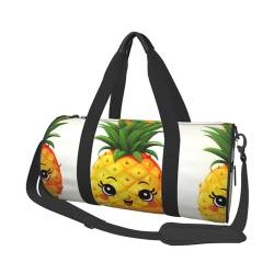 Pineapple Reisetasche für Damen und Herren, Turnbeutel, große Reisetasche, Wochenendtasche, Übernachtungstasche mit Schultergurt, Schwarz, Einheitsgröße, Schwarz , Einheitsgröße von LZQPOEAS