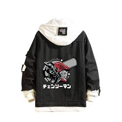 LZRYYBZ Anime Chainsaw Man Hoodie Sweatshirt Jacke Pochita Cosplay Hoodie Unisex Jeansjacke Mantel für Männer Frauen von LZRYYBZ