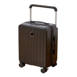 LZXJF Koffer Breites Trolley-Gepäck for Herren und Damen, 20-Zoll-Boarding-Koffer, Neue geräuschlose Universal-Radgepäck-Codebox Suitcase (Color : Black, Size : 26in) von LZXJF