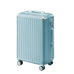 LZXJF Koffer Gepäck Koffer für Damen und Herren 50,8 cm Neuer Reißverschluss Leise Universal Rad Trolley Gepäck Code Box Koffer, blau, 20IN von LZXJF