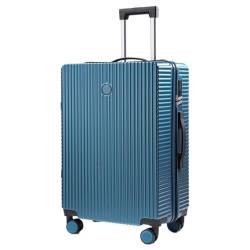 LZXJF Koffer Neuer Koffer, Kleiner Leichter Trolley Koffer für Damen und Herren, Koffer Passwortbox 20 Zoll 24 Zoll Koffer, blau, 61 cm von LZXJF