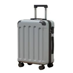 LZXJF Koffer Passwort Boarding Koffer Trolley Koffer Koffer Tasche Männer Und Frauen Universal Rad 22 Zoll Langlebig Suitcase (Color : Gray, Size : 24in) von LZXJF