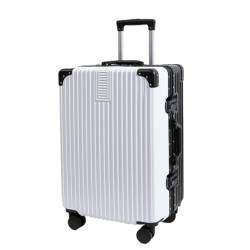LZXJF Koffer mit Aluminiumrahmen, 50,8 cm, für Damen und Herren, Trolley-Koffer für Herren, 61 cm, Passwortbox, Koffer, B, 22in von LZXJF