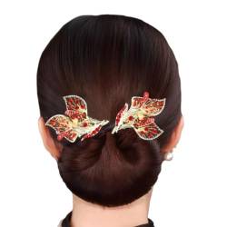 Elegante Haarspange, Strass Blume Haarspange für Frauen, für dickes oder dünnes Pferdeschwanzhaar, starker Halt Halter mit Ozeanblau Feder Design, stilvolle Lockenwickler und Dutt Maker von LZYWOD