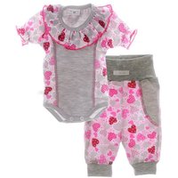 La Bortini Body & Hose Body und 3/4 Hose Baby Anzug 2tlg. 44 50 56 62 68 74 80 86 92 98 von La Bortini