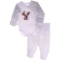 La Bortini Body & Hose Hose Wickelbody Hose Baby Anzug 2tlg Set Body 44 50 56 62 68 74 Body mit Kratzschutz von La Bortini