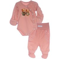 La Bortini Body & Hose Wickelbody Hose Baby Anzug 2tlg Set Body 44 50 56 62 68 74 80 86 Body mit Kratzschutz von La Bortini