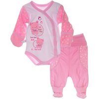 La Bortini Body & Hose Wickelbody Hose Baby Anzug 2tlg Set Body 44 50 56 62 68 74 aus reiner Baumwolle von La Bortini