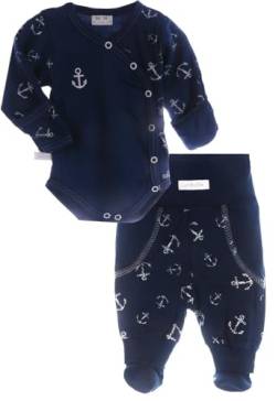 La Bortini Body & Hose Wickelbody und Hose Baby Anzug 2tlg. Set (blau, 44-50) von La Bortini