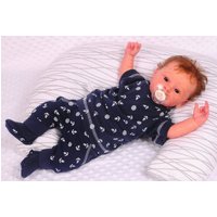 La Bortini Kinderanzug Hose mit Füßchen und T-Shirt Baby Anzug Shirt 50 56 62 68 74 80 86 von La Bortini