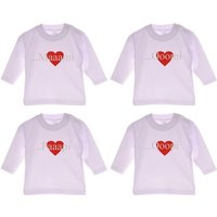 La Bortini Langarmshirt Baby T-Shirt Langarmshirt in weiß Erstlingsshirt für Neugeborene von La Bortini