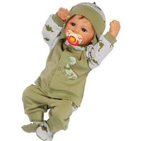 La Bortini Langarmshirt & Hose Baby Anzug 3Tlg Hose Mütze Hemdchen 44 50 56 62 68 74 aus reiner Baumwolle von La Bortini