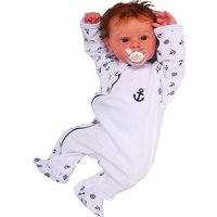 La Bortini Schlafoverall Baby Overall Schlafanzug Strampler 44 50 56 62 68 74 80 86 92 98 von La Bortini