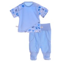 La Bortini Shirt & Hose Baby Set 2tlg Hose mit Fuß und T-Shirt aus reiner Baumwolle, 44 50 56 62 68 74 80 von La Bortini