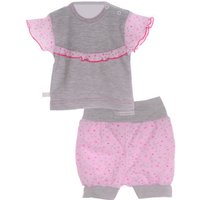 La Bortini Shirt & Shorts Baby Set 2Tlg Kurzarmshirt und kurze Hose aus reiner Baumwolle, 44 50 56 62 68 74 80 86 92 98 von La Bortini