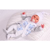 La Bortini Strampler, Jäckchen & Mütze Strampler Mütze und Hemdchen Set Baby Anzug 3tlg 44 50 56 62 68 74 von La Bortini