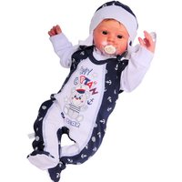 La Bortini Strampler, Jäckchen & Mütze Strampler Mütze und Hemdchen Set Baby Anzug 3tlg von La Bortini