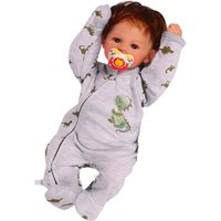La Bortini Strampler Baby Schlafanzug Einteiler Pyjama 44 50 56 62 68 74 80 86 92 98 aus reiner Baumwolle, mit Reißverschluss von La Bortini
