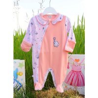 La Bortini Strampler Strampler Baby Overall mit Kratzschutz Schlafanzug 44 50 56 62 68 74 von La Bortini