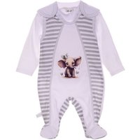 La Bortini Strampler Strampler und Langarmshirt Set Baby Anzug 2tlg 44 50 56 62 68 74 gestreift mit Print von La Bortini